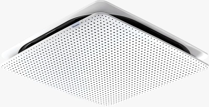 The Daikin FCFV REVO surround cassette in white.