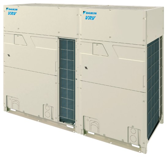 A Daikin VRV 6 X double-module outdoor unit.